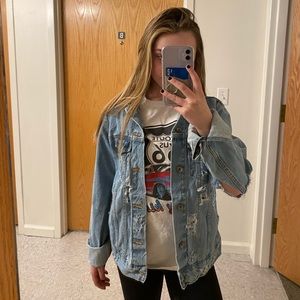 BDG ripped oversized jean jacket